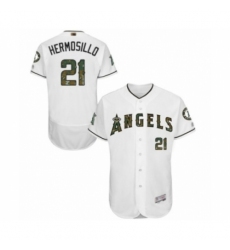 Men's Los Angeles Angels of Anaheim #21 Michael Hermosillo Authentic White 2016 Memorial Day Fashion Flex Base Baseball Player Jersey Men's Los Angeles Angels of Anaheim #21 Michael Hermosillo Authentic White 2016 Memorial Day Fashion Flex Base Baseball Player Jersey