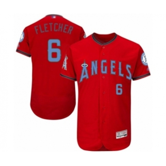 Men's Los Angeles Angels of Anaheim #6 David Fletcher Authentic Red 2016 Father's Day Fashion Flex Base Baseball Player Jersey Men's Los Angeles Angels of Anaheim #6 David Fletcher Authentic Red 2016 Father's Day Fashion Flex Base Baseball Player Jersey