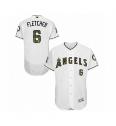 Men's Los Angeles Angels of Anaheim #6 David Fletcher Authentic White 2016 Memorial Day Fashion Flex Base Baseball Player Jersey Men's Los Angeles Angels of Anaheim #6 David Fletcher Authentic White 2016 Memorial Day Fashion Flex Base Baseball Player Jersey