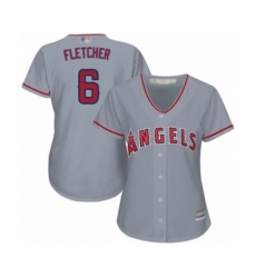 Women's Los Angeles Angels of Anaheim #6 David Fletcher Authentic Grey Road Cool Base Baseball Player Jersey Women's Los Angeles Angels of Anaheim #6 David Fletcher Authentic Grey Road Cool Base Baseball Player Jersey