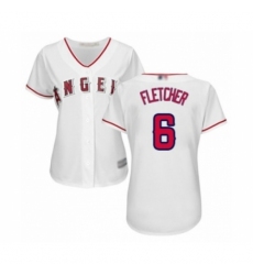 Women's Los Angeles Angels of Anaheim #6 David Fletcher Authentic White Home Cool Base Baseball Player Jersey Women's Los Angeles Angels of Anaheim #6 David Fletcher Authentic White Home Cool Base Baseball Player Jersey