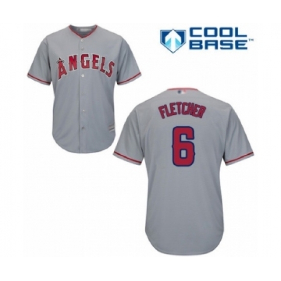 Youth Los Angeles Angels of Anaheim #6 David Fletcher Authentic Grey Road Cool Base Baseball Player Jersey Youth Los Angeles Angels of Anaheim #6 David Fletcher Authentic Grey Road Cool Base Baseball Player Jersey