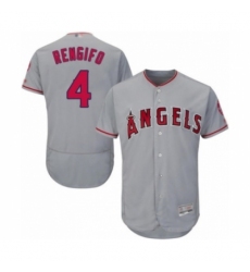 Men's Los Angeles Angels of Anaheim #4 Luis Rengifo Grey Road Flex Base Authentic Collection Baseball Player Jersey Men's Los Angeles Angels of Anaheim #4 Luis Rengifo Grey Road Flex Base Authentic Collection Baseball Player Jersey