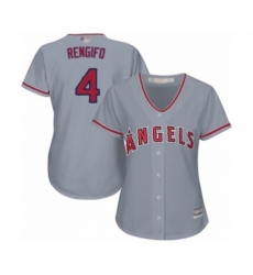 Women's Los Angeles Angels of Anaheim #4 Luis Rengifo Authentic Grey Road Cool Base Baseball Player Jersey Women's Los Angeles Angels of Anaheim #4 Luis Rengifo Authentic Grey Road Cool Base Baseball Player Jersey