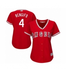 Women's Los Angeles Angels of Anaheim #4 Luis Rengifo Authentic Red Alternate Cool Base Baseball Player Jersey Women's Los Angeles Angels of Anaheim #4 Luis Rengifo Authentic Red Alternate Cool Base Baseball Player Jersey