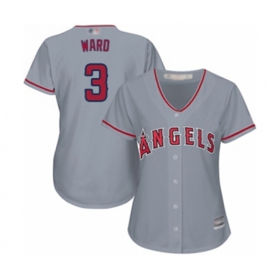 Women's Los Angeles Angels of Anaheim #3 Taylor Ward Authentic Grey Road Cool Base Baseball Player Jersey Women's Los Angeles Angels of Anaheim #3 Taylor Ward Authentic Grey Road Cool Base Baseball Player Jersey