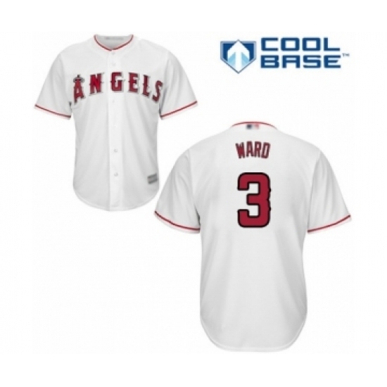 Youth Los Angeles Angels of Anaheim #3 Taylor Ward Authentic White Home Cool Base Baseball Player Jersey Youth Los Angeles Angels of Anaheim #3 Taylor Ward Authentic White Home Cool Base Baseball Player Jersey