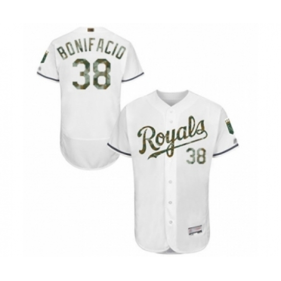 Men's Kansas City Royals #38 Jorge Bonifacio Authentic White 2016 Memorial Day Fashion Flex Base Baseball Player Jersey Men's Kansas City Royals #38 Jorge Bonifacio Authentic White 2016 Memorial Day Fashion Flex Base Baseball Player Jersey