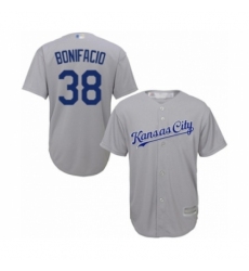 Youth Kansas City Royals #38 Jorge Bonifacio Authentic Grey Road Cool Base Baseball Player Jersey Youth Kansas City Royals #38 Jorge Bonifacio Authentic Grey Road Cool Base Baseball Player Jersey