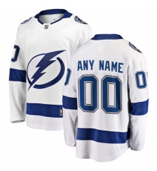 Men's Tampa Bay Lightning Fanatics Branded White Away Breakaway Custom Jersey