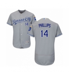 Men's Kansas City Royals #14 Brett Phillips Grey Road Flex Base Authentic Collection Baseball Player Jersey Men's Kansas City Royals #14 Brett Phillips Grey Road Flex Base Authentic Collection Baseball Player Jersey