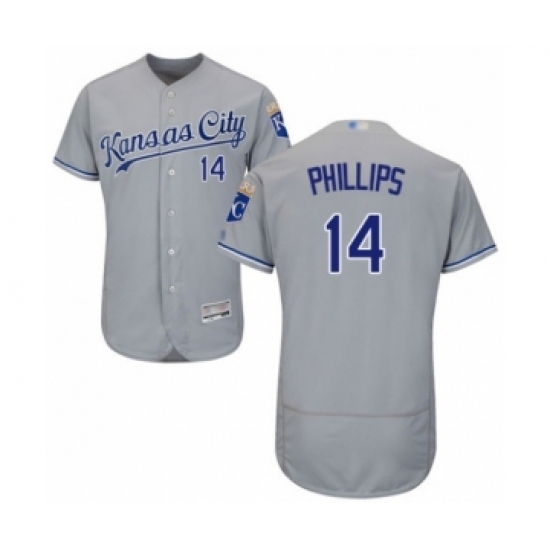 Men's Kansas City Royals #14 Brett Phillips Grey Road Flex Base Authentic Collection Baseball Player Jersey Men's Kansas City Royals #14 Brett Phillips Grey Road Flex Base Authentic Collection Baseball Player Jersey