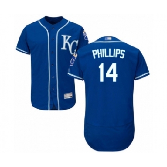 Men's Kansas City Royals #14 Brett Phillips Royal Blue Alternate Flex Base Authentic Collection Baseball Player Jersey Men's Kansas City Royals #14 Brett Phillips Royal Blue Alternate Flex Base Authentic Collection Baseball Player Jersey