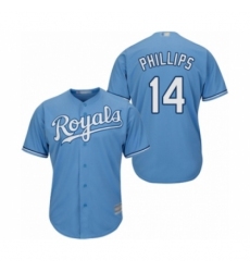 Youth Kansas City Royals #14 Brett Phillips Authentic Light Blue Alternate 1 Cool Base Baseball Player Jersey Youth Kansas City Royals #14 Brett Phillips Authentic Light Blue Alternate 1 Cool Base Baseball Player Jersey