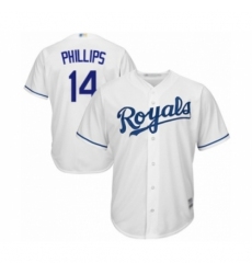 Youth Kansas City Royals #14 Brett Phillips Authentic White Home Cool Base Baseball Player Jersey Youth Kansas City Royals #14 Brett Phillips Authentic White Home Cool Base Baseball Player Jersey