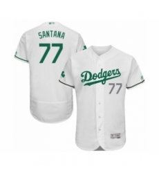 Men's Los Angeles Dodgers #77 Dennis Santana White Celtic Flexbase Authentic Collection Baseball Player Jersey