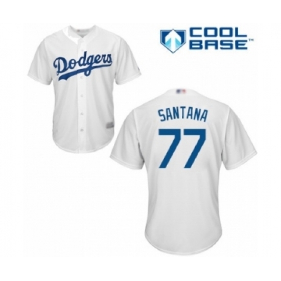 Youth Los Angeles Dodgers #77 Dennis Santana Authentic White Home Cool Base Baseball Player Jersey Youth Los Angeles Dodgers #77 Dennis Santana Authentic White Home Cool Base Baseball Player Jersey