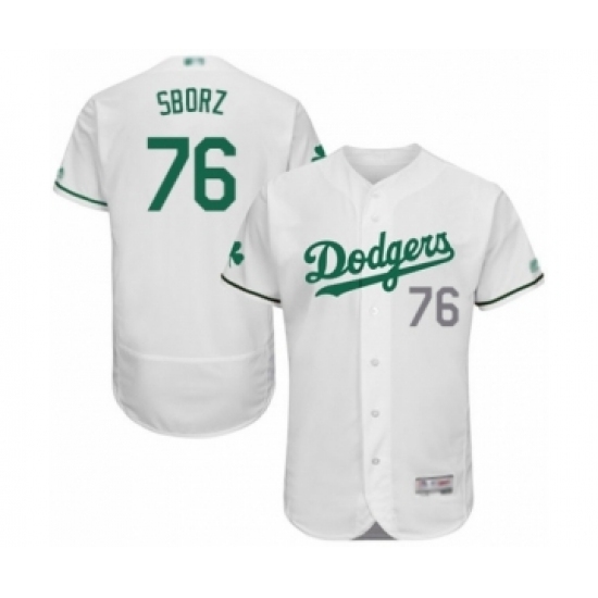 Men's Los Angeles Dodgers #76 Josh Sborz White Celtic Flexbase Authentic Collection Baseball Player Jersey Men's Los Angeles Dodgers #76 Josh Sborz White Celtic Flexbase Authentic Collection Baseball Player Jersey