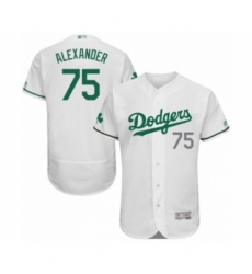 Men's Los Angeles Dodgers #75 Scott Alexander White Celtic Flexbase Authentic Collection Baseball Player Jersey Men's Los Angeles Dodgers #75 Scott Alexander White Celtic Flexbase Authentic Collection Baseball Player Jersey