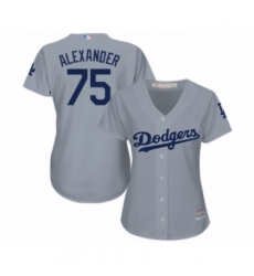 Women's Los Angeles Dodgers #75 Scott Alexander Authentic Grey Road Cool Base Baseball Player Jersey Women's Los Angeles Dodgers #75 Scott Alexander Authentic Grey Road Cool Base Baseball Player Jersey