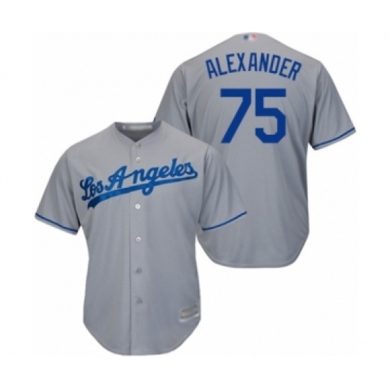 Youth Los Angeles Dodgers #75 Scott Alexander Authentic Grey Road Cool Base Baseball Player Jersey Youth Los Angeles Dodgers #75 Scott Alexander Authentic Grey Road Cool Base Baseball Player Jersey