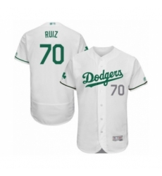 Men's Los Angeles Dodgers #70 Keibert Ruiz White Celtic Flexbase Authentic Collection Baseball Player Jersey