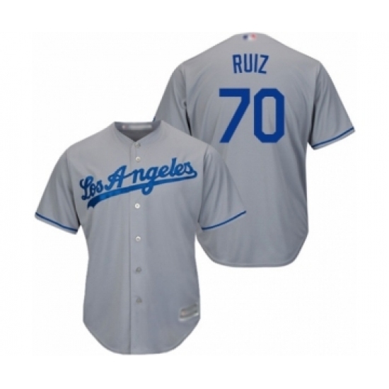 Youth Los Angeles Dodgers #70 Keibert Ruiz Authentic Grey Road Cool Base Baseball Player Jersey Youth Los Angeles Dodgers #70 Keibert Ruiz Authentic Grey Road Cool Base Baseball Player Jersey