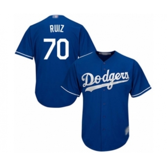 Youth Los Angeles Dodgers #70 Keibert Ruiz Authentic Royal Blue Alternate Cool Base Baseball Player Jersey Youth Los Angeles Dodgers #70 Keibert Ruiz Authentic Royal Blue Alternate Cool Base Baseball Player Jersey