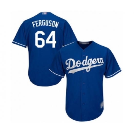 Men's Los Angeles Dodgers #64 Caleb Ferguson Royal Blue Alternate Flex Base Authentic Collection Baseball Player Jersey Men's Los Angeles Dodgers #64 Caleb Ferguson Royal Blue Alternate Flex Base Authentic Collection Baseball Player Jersey
