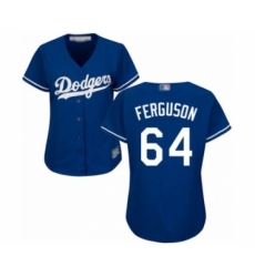 Women's Los Angeles Dodgers #64 Caleb Ferguson Authentic Royal Blue Alternate Cool Base Baseball Player Jersey Women's Los Angeles Dodgers #64 Caleb Ferguson Authentic Royal Blue Alternate Cool Base Baseball Player Jersey
