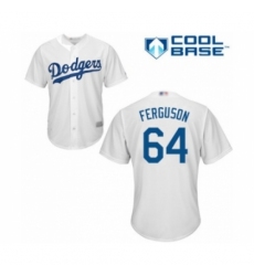 Youth Los Angeles Dodgers #64 Caleb Ferguson Authentic White Home Cool Base Baseball Player Jersey Youth Los Angeles Dodgers #64 Caleb Ferguson Authentic White Home Cool Base Baseball Player Jersey