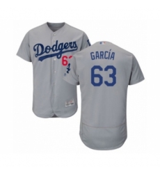 Men's Los Angeles Dodgers #63 Yimi Garcia Gray Alternate Flex Base Authentic Collection Baseball Player Jersey