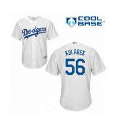 Youth Los Angeles Dodgers #56 Adam Kolarek Authentic White Home Cool Base Baseball Player Jersey Youth Los Angeles Dodgers #56 Adam Kolarek Authentic White Home Cool Base Baseball Player Jersey