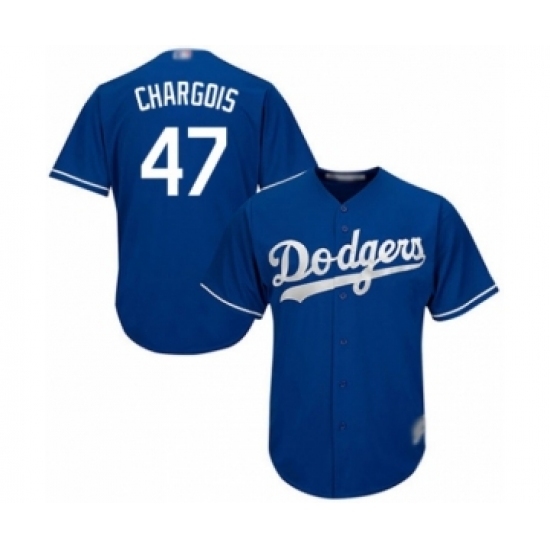 Men's Los Angeles Dodgers #47 J.T. Chargois Royal Blue Alternate Flex Base Authentic Collection Baseball Player Jersey Men's Los Angeles Dodgers #47 J.T. Chargois Royal Blue Alternate Flex Base Authentic Collection Baseball Player Jersey