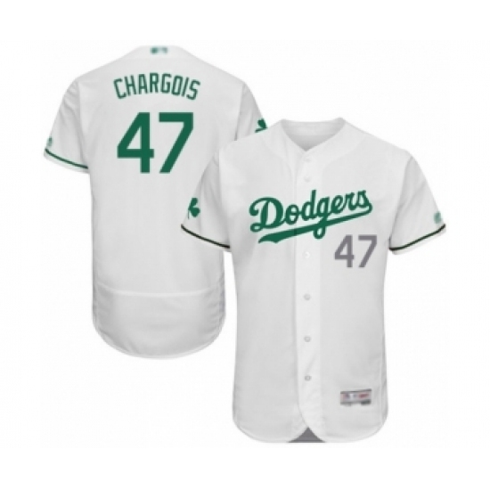 Men's Los Angeles Dodgers #47 J.T. Chargois White Celtic Flexbase Authentic Collection Baseball Player Jersey Men's Los Angeles Dodgers #47 J.T. Chargois White Celtic Flexbase Authentic Collection Baseball Player Jersey