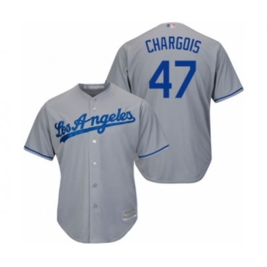 Youth Los Angeles Dodgers #47 J.T. Chargois Authentic Grey Road Cool Base Baseball Player Jersey Youth Los Angeles Dodgers #47 J.T. Chargois Authentic Grey Road Cool Base Baseball Player Jersey