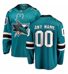 Men's San Jose Sharks Fanatics Branded Teal Home Breakaway Custom Jersey