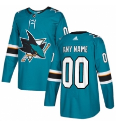 Men's San Jose Sharks adidas Teal Authentic Custom Jersey