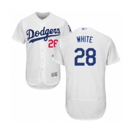 Men's Los Angeles Dodgers #28 Tyler White Home Flex Base Authentic Collection Baseball Player Jersey Men's Los Angeles Dodgers #28 Tyler White Home Flex Base Authentic Collection Baseball Player Jersey