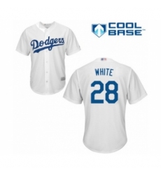Youth Los Angeles Dodgers #28 Tyler White Authentic White Home Cool Base Baseball Player Jersey Youth Los Angeles Dodgers #28 Tyler White Authentic White Home Cool Base Baseball Player Jersey