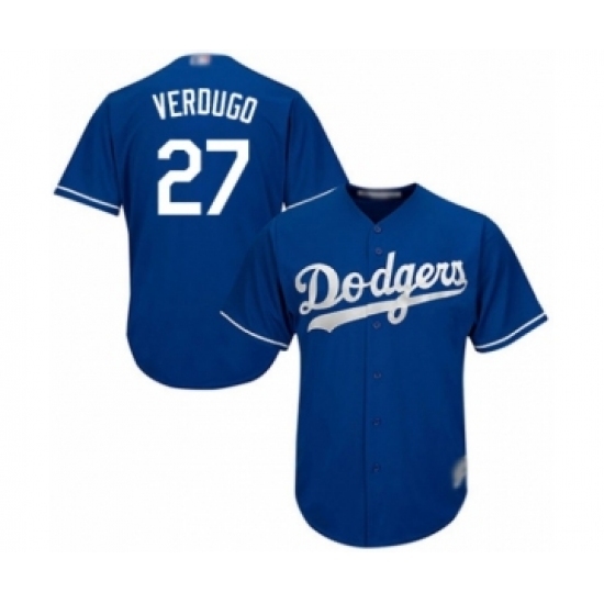 Men's Los Angeles Dodgers #27 Alex Verdugo Royal Blue Alternate Flex Base Authentic Collection Baseball Player Jersey Men's Los Angeles Dodgers #27 Alex Verdugo Royal Blue Alternate Flex Base Authentic Collection Baseball Player Jersey