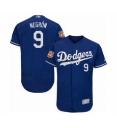 Men's Los Angeles Dodgers #9 Kristopher Negron Royal Blue Flexbase Authentic Collection Baseball Player Jersey Men's Los Angeles Dodgers #9 Kristopher Negron Royal Blue Flexbase Authentic Collection Baseball Player Jersey
