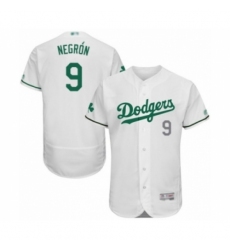 Men's Los Angeles Dodgers #9 Kristopher Negron White Celtic Flexbase Authentic Collection Baseball Player Jersey Men's Los Angeles Dodgers #9 Kristopher Negron White Celtic Flexbase Authentic Collection Baseball Player Jersey