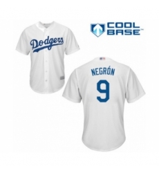 Youth Los Angeles Dodgers #9 Kristopher Negron Authentic White Home Cool Base Baseball Player Jersey Youth Los Angeles Dodgers #9 Kristopher Negron Authentic White Home Cool Base Baseball Player Jersey