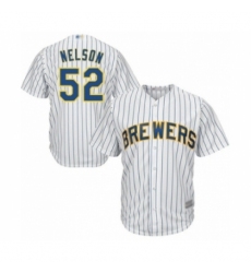 Youth Milwaukee Brewers #52 Jimmy Nelson Authentic White Alternate Cool Base Baseball Player Jersey Youth Milwaukee Brewers #52 Jimmy Nelson Authentic White Alternate Cool Base Baseball Player Jersey
