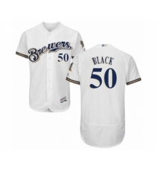 Men's Milwaukee Brewers #50 Ray Black White Alternate Flex Base Authentic Collection Baseball Player Jersey Men's Milwaukee Brewers #50 Ray Black White Alternate Flex Base Authentic Collection Baseball Player Jersey