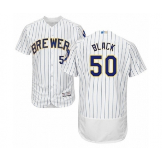 Men's Milwaukee Brewers #50 Ray Black White Home Flex Base Authentic Collection Baseball Player Jersey Men's Milwaukee Brewers #50 Ray Black White Home Flex Base Authentic Collection Baseball Player Jersey
