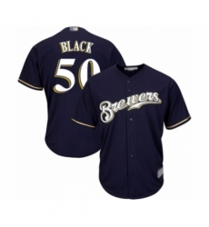 Youth Milwaukee Brewers #50 Ray Black Authentic Navy Blue Alternate Cool Base Baseball Player Jersey Youth Milwaukee Brewers #50 Ray Black Authentic Navy Blue Alternate Cool Base Baseball Player Jersey
