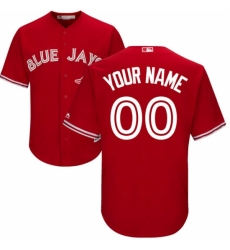 Men's Toronto Blue Jays Majestic Scarlet 2017 Cool Base Replica Custom Jersey