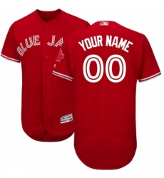 Men's Toronto Blue Jays Majestic Scarlet 2017 Flex Base Authentic Collection Custom Jersey